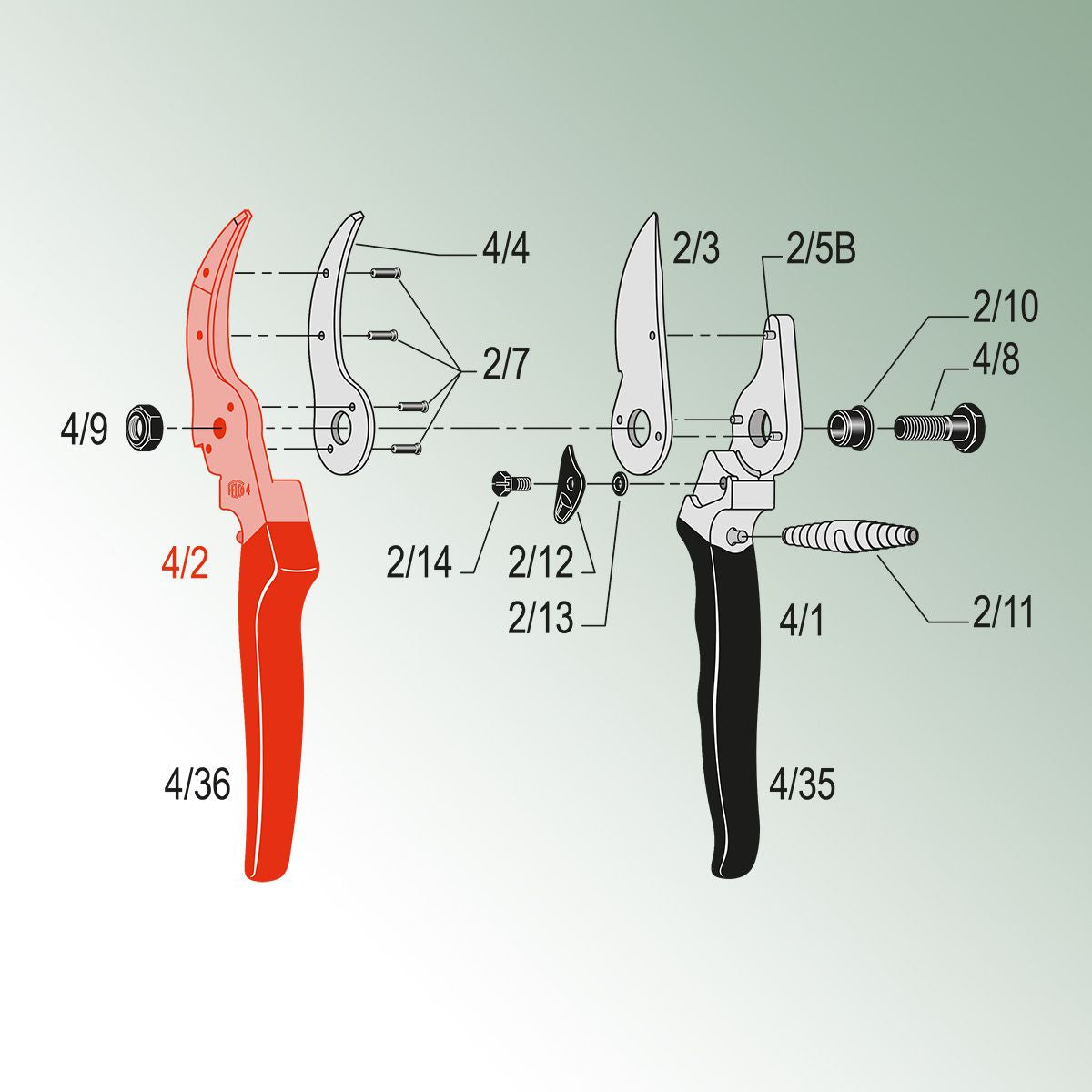 Felco Handle with Counterblade for Model 4