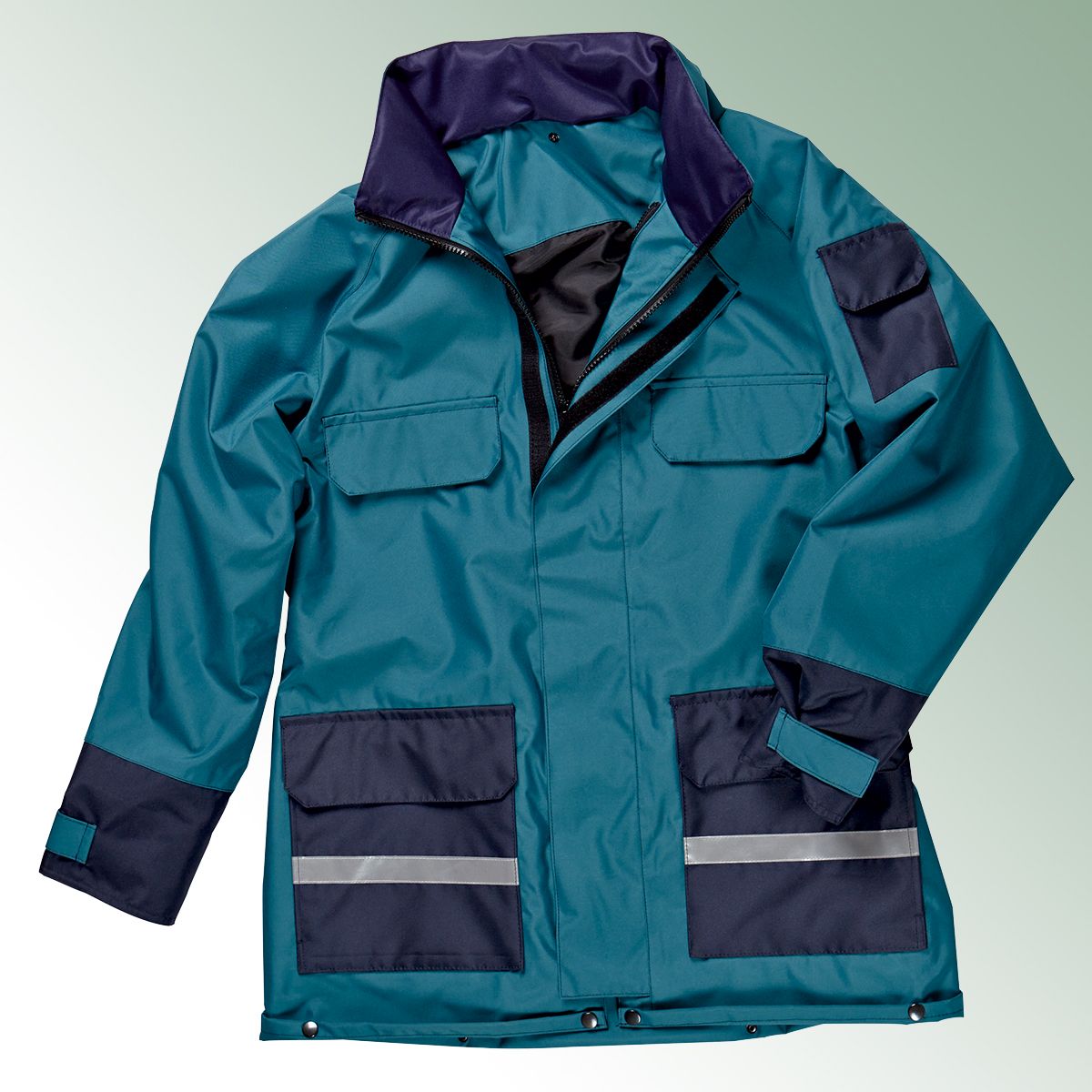 All-weather jacket size S (46-48), gammatex green/dark blue